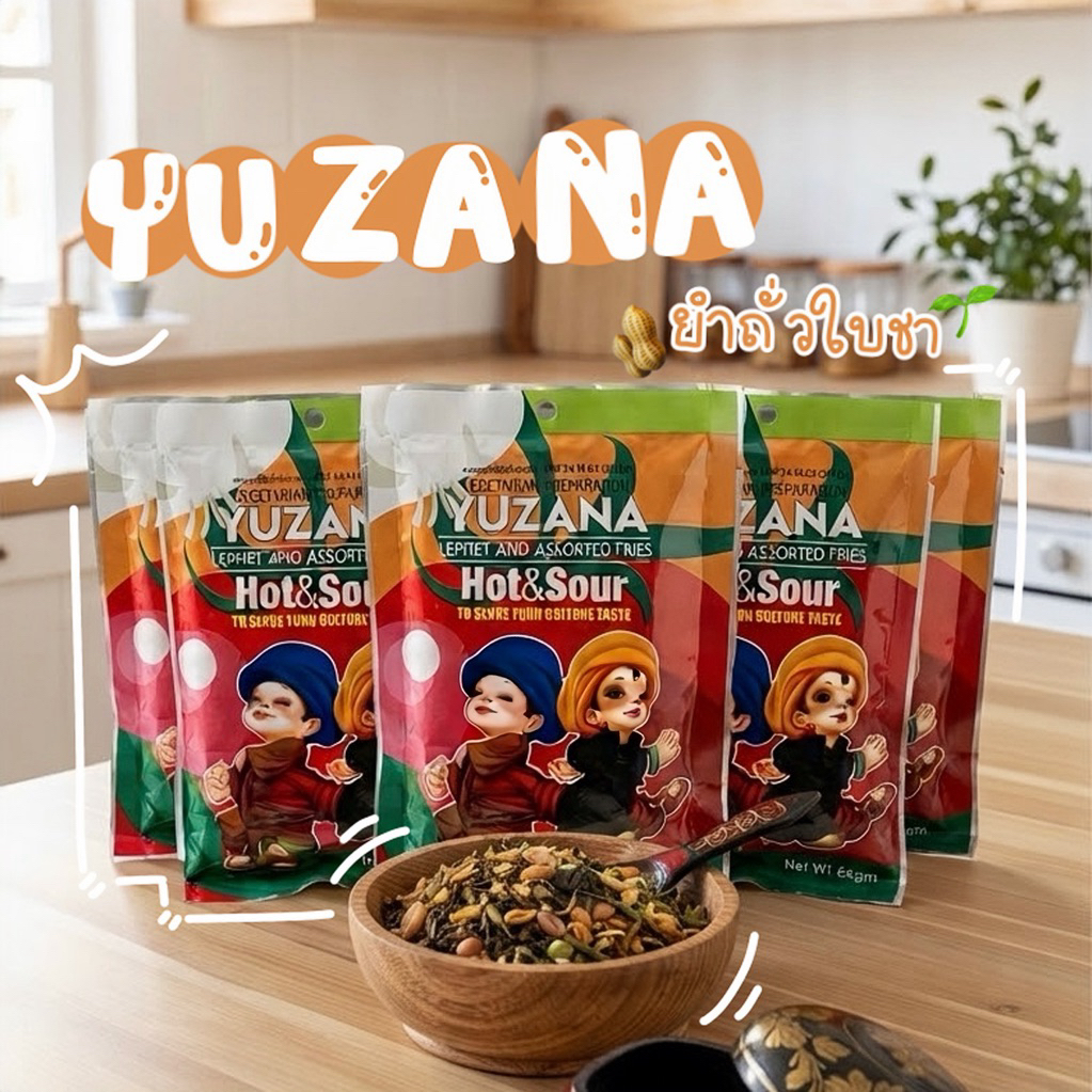 လက်ဖက် သုပ် ยูซะนะ Yuzana 1 แพ็ค 10 ห่อ