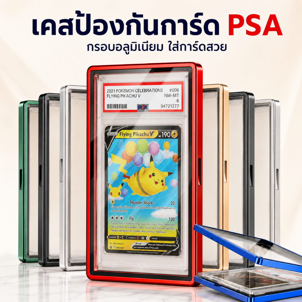 ซองใส่การ์ด PSA เคสป้องกัน การป้องกันรังสียูวี กันน้ำ การหลีกเลี่ยงการชน