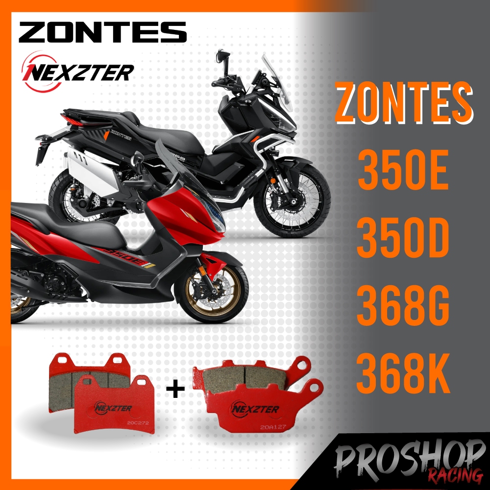 ผ้าเบรค Nexzter สำหรับ Zontes 350E Zontes 350D Zontes 368G Zontes 368K เบรค