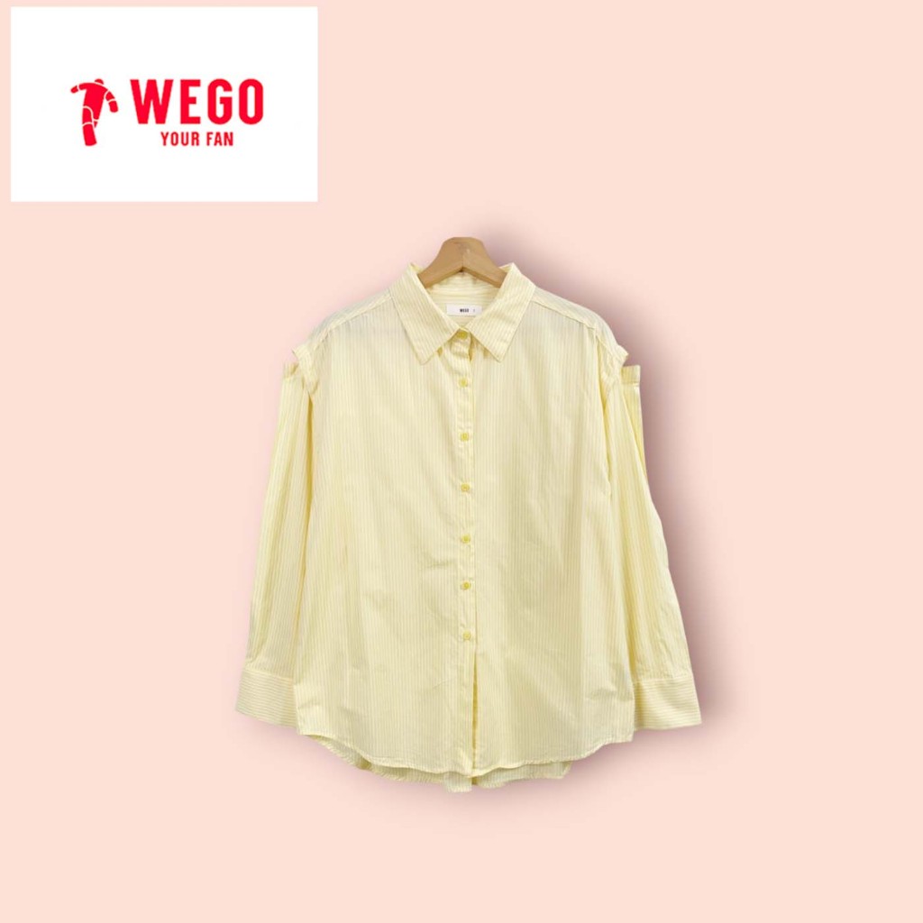 เสื้อ WEGO สีขาว-เหลือง  ไซด์ -  F  อก 48 ยาว 29 นิ้ว  ผ้าคอตต้อน100%เนื้อดี ทรงสวยน่ารัก ลายสวย