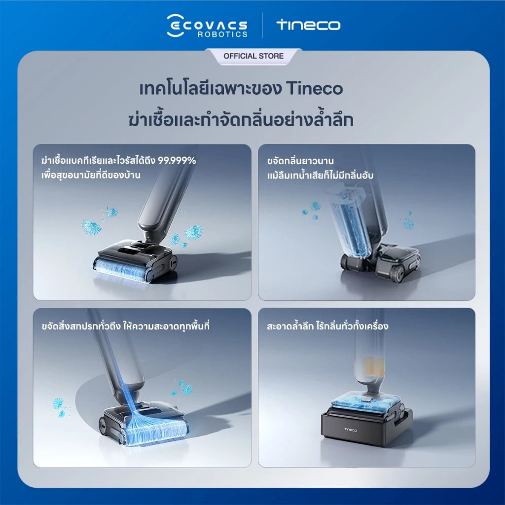 [NEW!] Tineco FLOOR ONE S9 Artist Steam Pro - เครื่องล้างพื้นไร้สาย พรีเมียม นำทางอัจฉริยะด้วยAi แรงดูดทรงพลัง 25,000Pa thumbnail 8