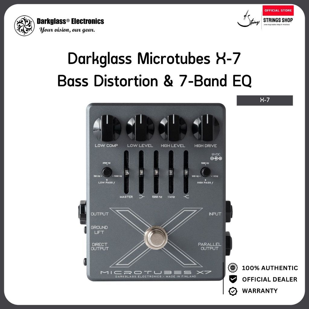 Darkglass Microtubes X-7 Bass Distortion 7-Band EQ Crossover เอฟเฟคเบส