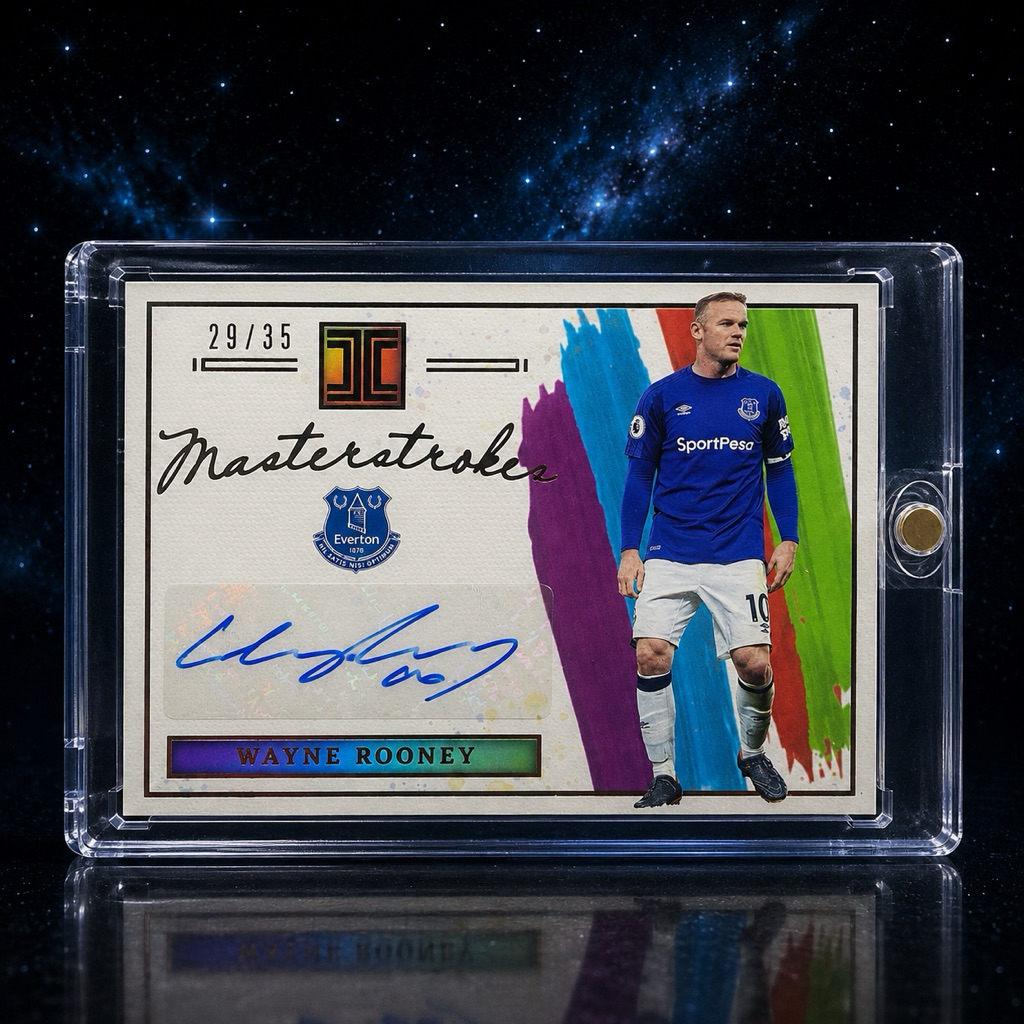 การ์ดลายเซ็นนักฟุตบอล Wayne Rooney Panini Impeccable Masterstrokes 29/35 Everton