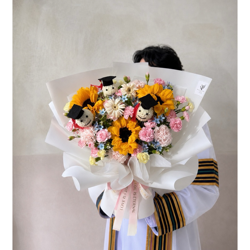 ช่อดอกไม้ สีพาสเทล ดอกไม้สด