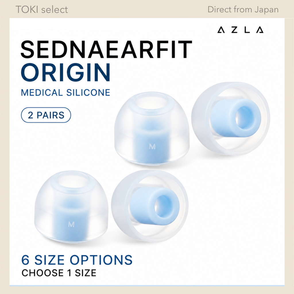 AZLA SednaEarfit ORIGIN Standard Medical Silicone IEM Ear Tips 2 Pairs SS S MS M ML L Adapter
