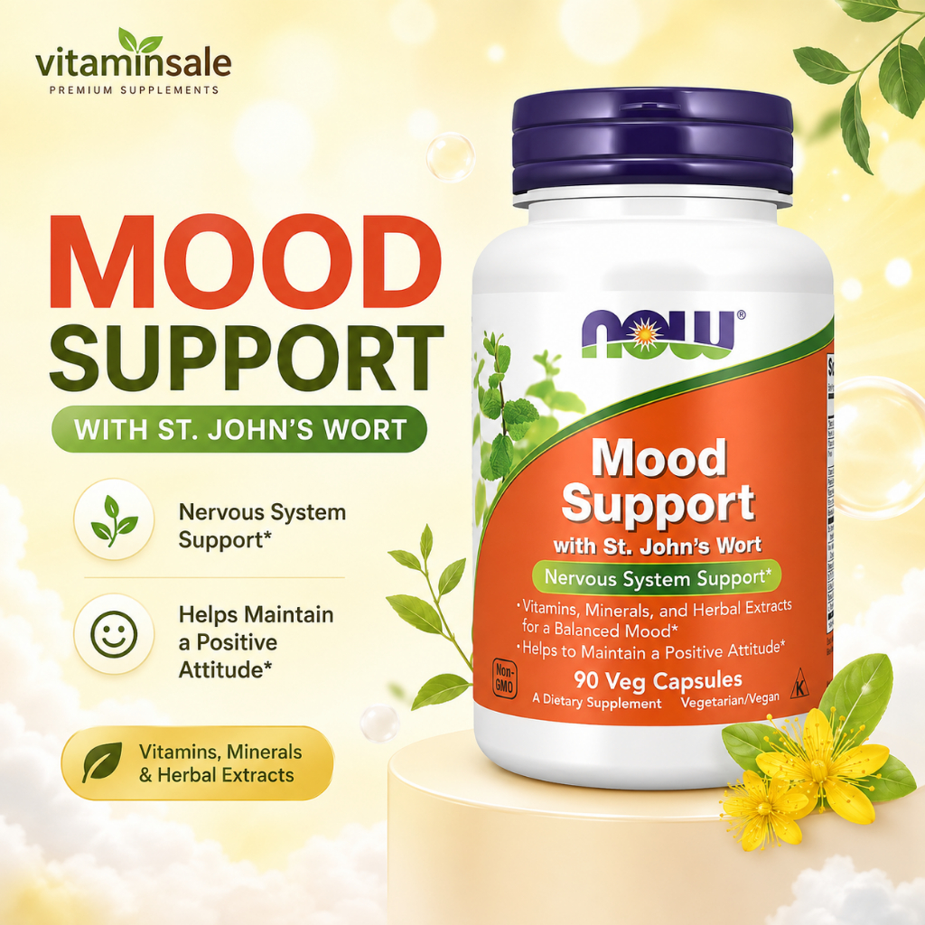 NOW Mood Support with St. John’s Wort 90 Veg Capsules อาหารเสริมนำเข้า USA