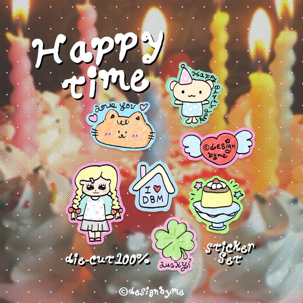 🏠sticker Happy time~| die-cut 100%