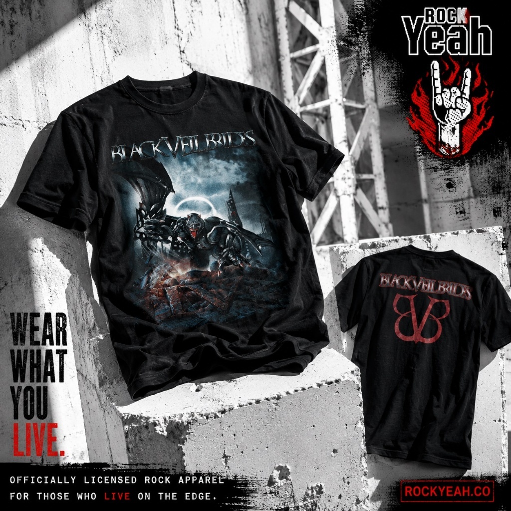 เสื้อวง Black Veil Brides ลาย BVB การ์กอยล์ Gargoyle Graphic Graphic สีดำ BVB1469