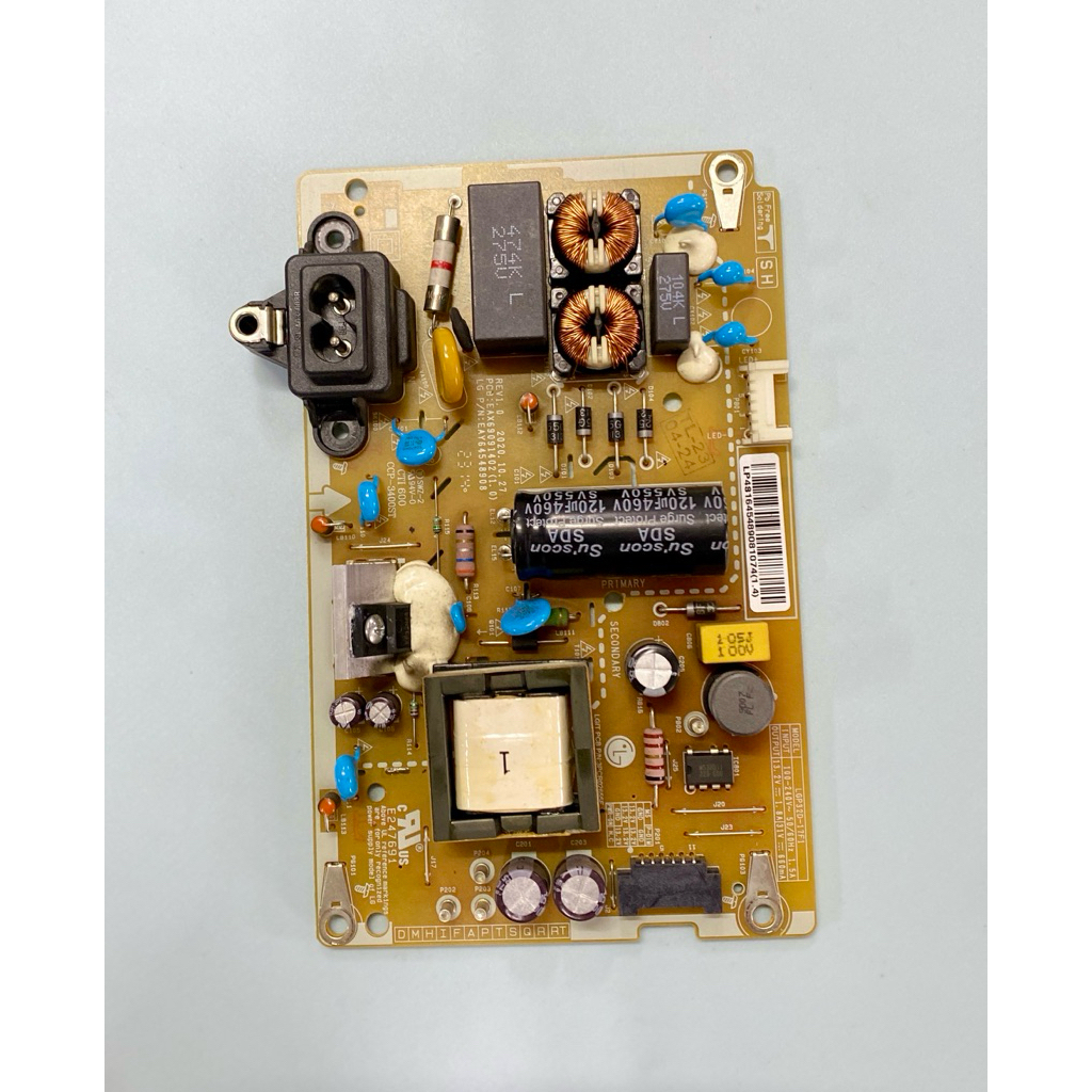 บอร์ดจ่ายไฟ บอร์ดซัพพลาย ทีวีLG รุ่น32LM550BPTA พาร์ทEAX69091402(1.0)