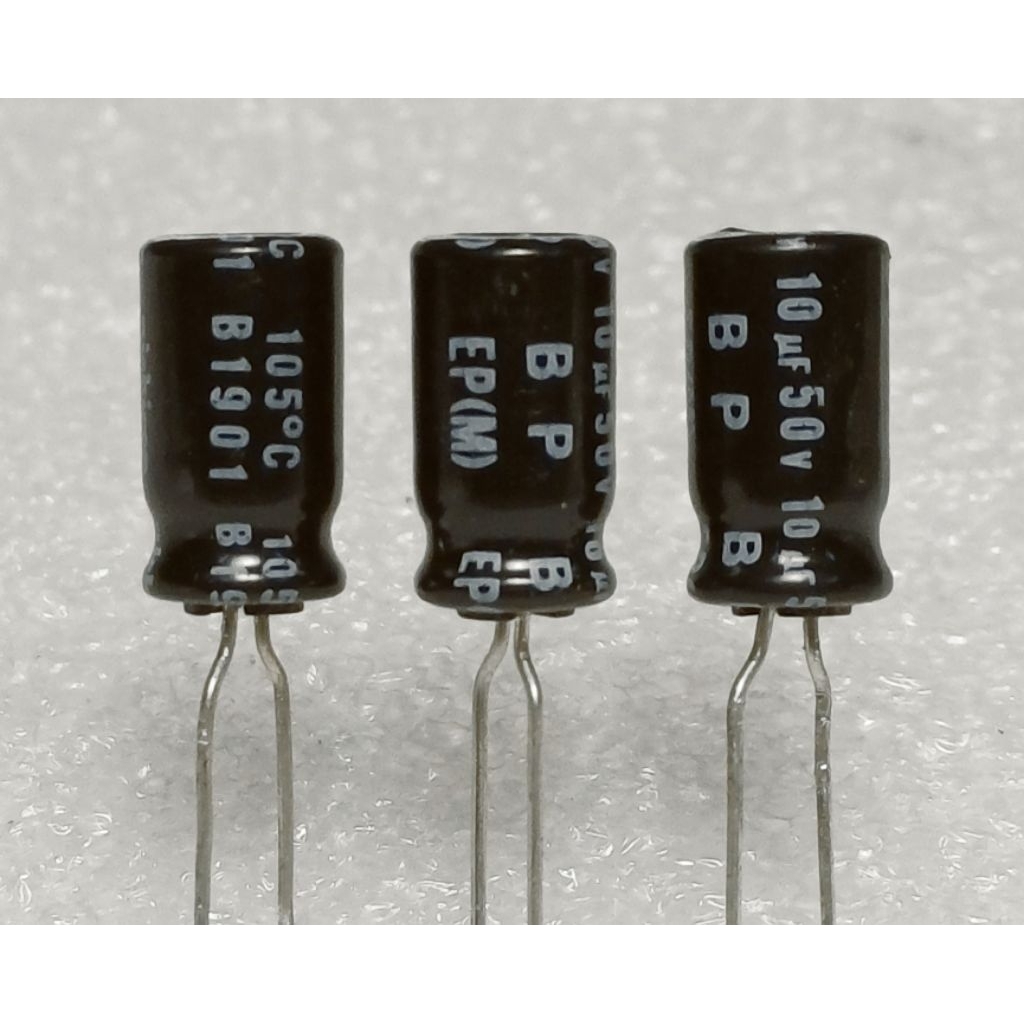 Nichicon EP BP 10uf 50v 105° Bipolar Capacitor bipolar bp คาปาซิเตอร์ ตัวเก็บประจุ ไบโพลาร์ ไบโพล่า 