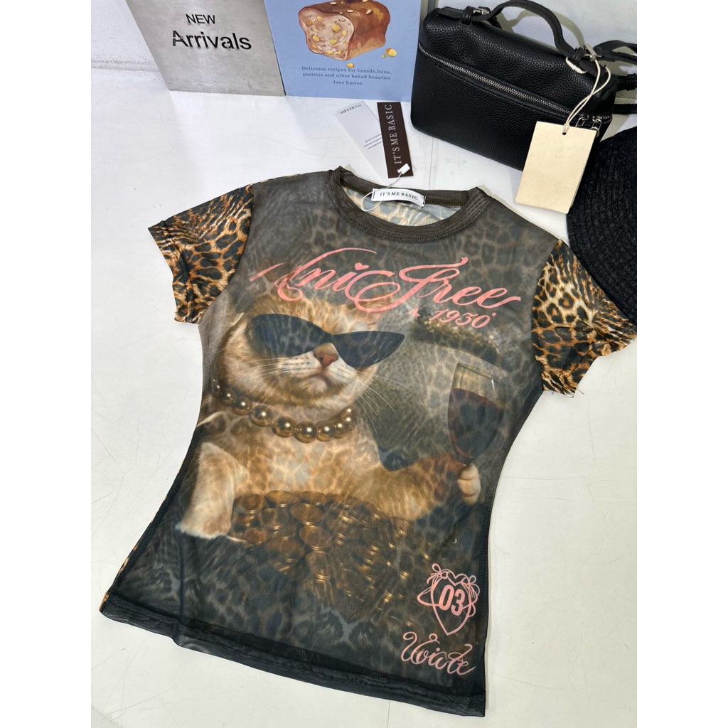 #basic เสื้อยืดเข้ารูป ลายใหม่ ล่าสุด ทรงสวย ยืดเยอะน้า