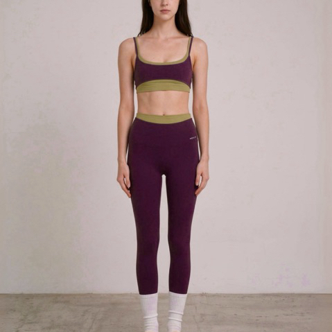 YOHO GIGI LAYER LEGGINGS LIMITED COLOR (Plum & Olive)