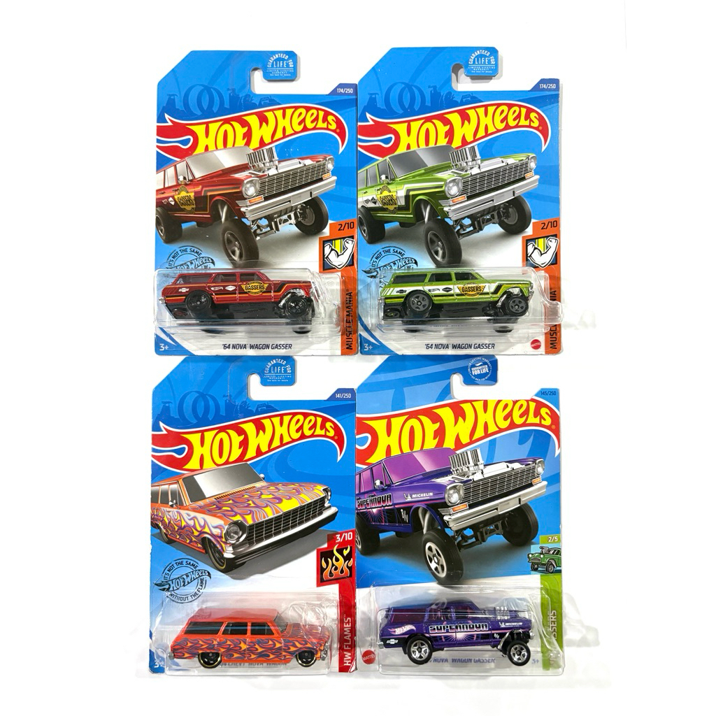 Hot Wheels | ‘64 NOVA WAGON GASSER ~ มี 3 สี | ‘64 CHEVY NOVA WAGON | 🇺🇸แพคอเมริกา✈️ | 📦สินค้ามีพร้อ
