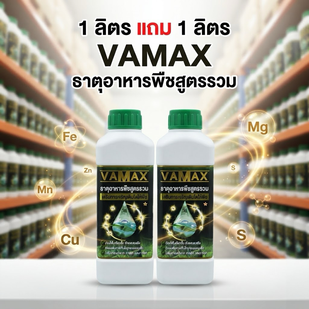 ปุ๋ยน้ำธาตุรวม7ชนิด vamax 1 ลิตร แถม vamax 1 ลิตร (V2)