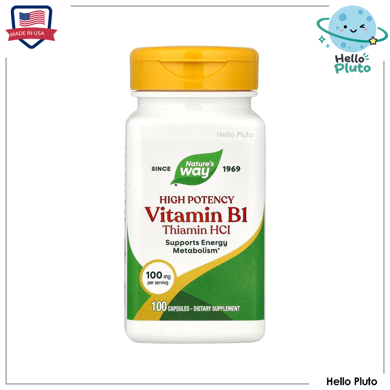 Nature's Way, Vitamin B1, 100 mg, 100 Capsules