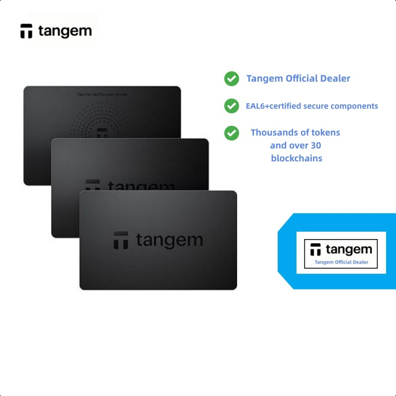 TANGEM Crypto Wallet 3-Pack - Trusted Cold Storage Hardware Wallet 100% offline; Bitcoin, Ethereum N