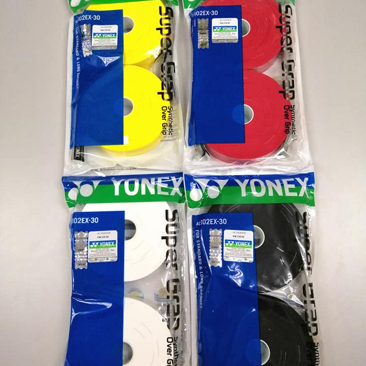 กริปด้ามแบดมินตัน YONEX AC102EX-30 OVERGRIP (แพ็ค 15/30 ชิ้น) สินค้าลิขสิทธิ์แท้ 100%