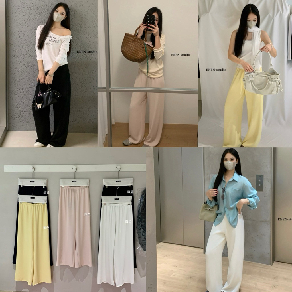 📍พร้อมส่ง📍10938#กางเกงขายาวเอวยางยืด เนื้อผ้าดี ทรงสวย  TAG:WG.WE 🇰🇷