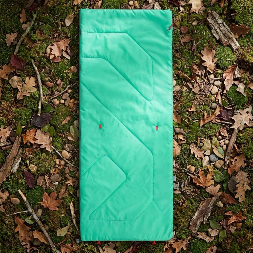 ถุงนอนแคมป์ปิ้งสำหรับเด็ก รุ่น MH100 (สีฟ้า TURQUOISE) QUECHUA