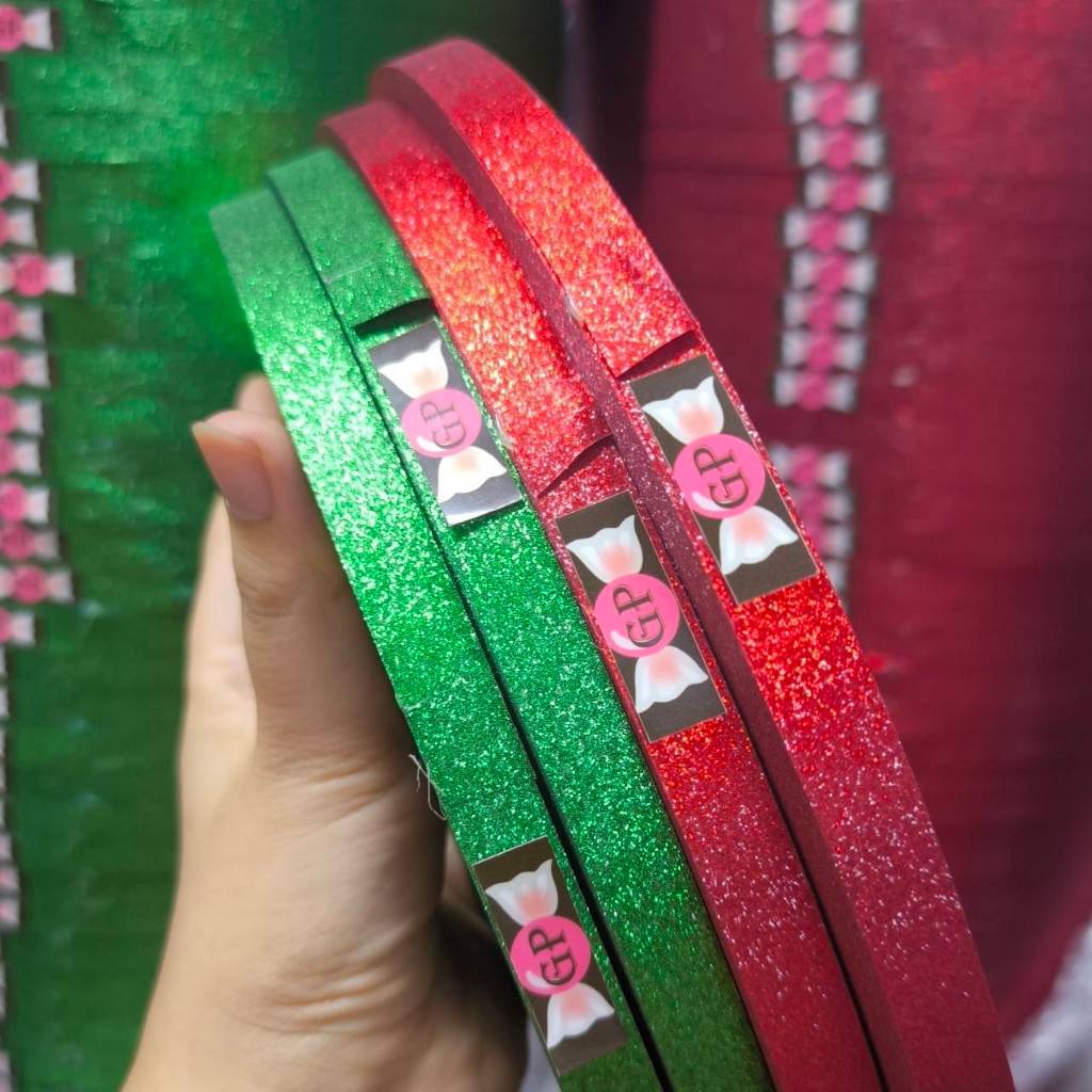 ริบบิ้นกากเพชร/ผ้าไหม/รุ้ง/ลายเกล็ดปลา 300 หลา 🎀ริบบิ้นพลาสติกห่อเหรียญโปรยทาน🎀***ถ้าต้องการราคาส่ง ทักแชทสอบถามได้เลย**