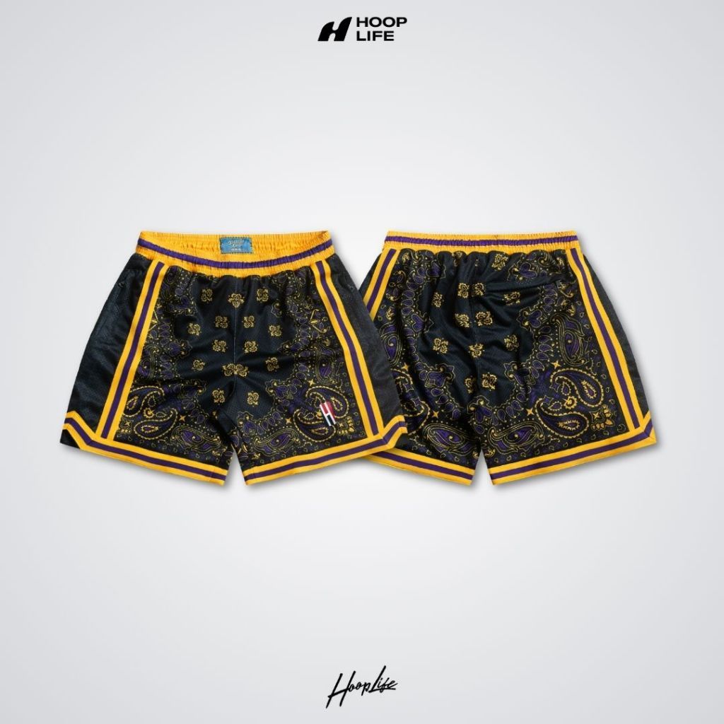 กางเกงขาสั้น แนวสตรีท กางเกงบาสเก็ตบอล  Hooplife ” Black Mamba ” Mesh Shorts