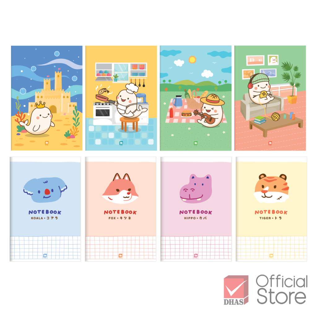 Elephant สมุด สมุดนักเรียน สมุดบันทึก 60G 30S คละลาย จำนวน 1 เล่ม