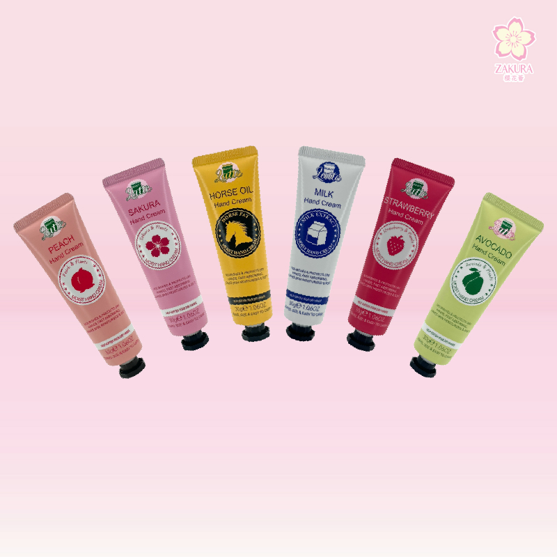 Beauty Latte Hand Cream 30g - Sakura/Rose/Avocado/Strawberry/Peach/Milk/Horse Oil