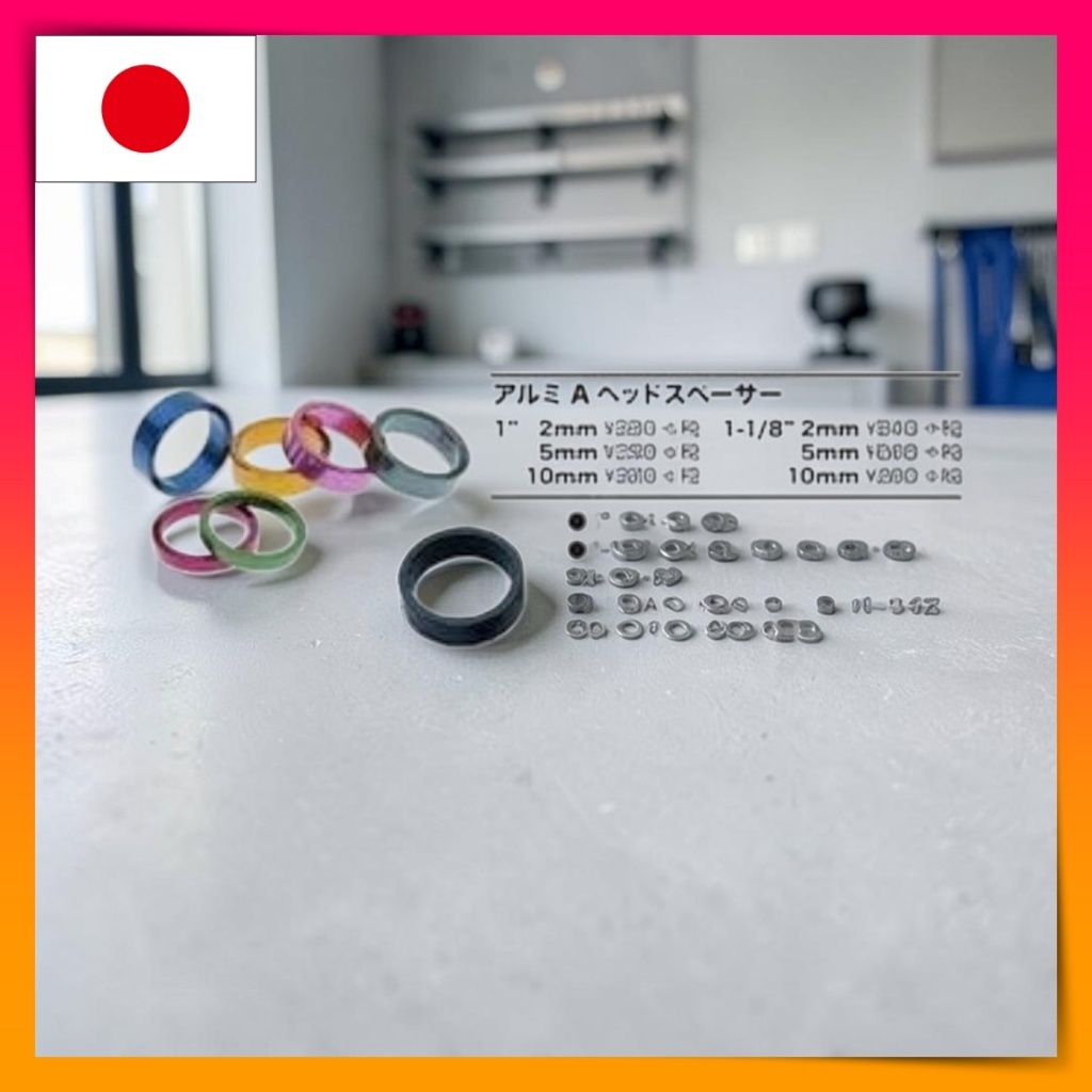 DIA-COMPE SP8010 OS 10mm Aluminum Spacer Silver Bicycle Headset Stem Spacer