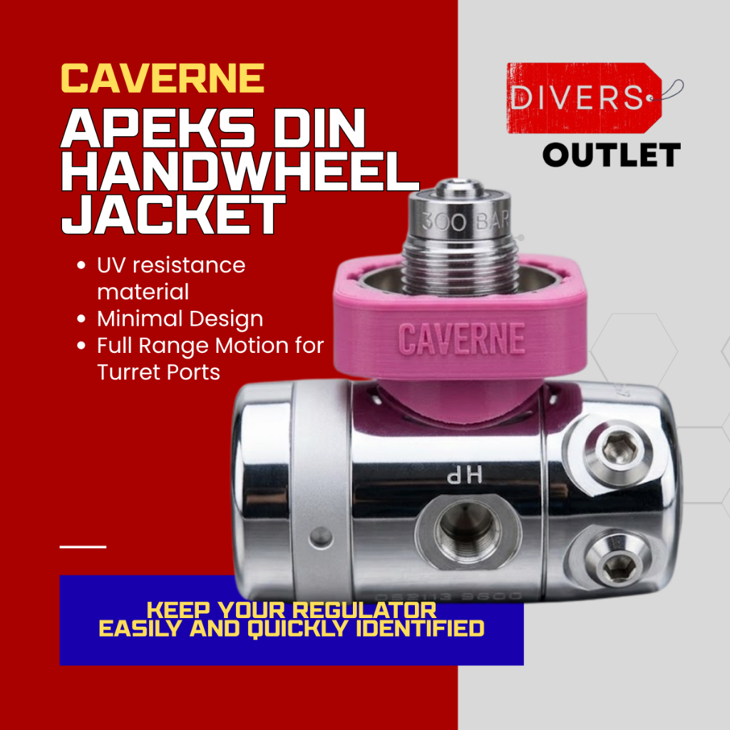 Caverne Handwheel Jacket for Apeks DIN handwheel US4, DS4,UST, DST ปลอกมือหมุน Scuba Regulator Apeks