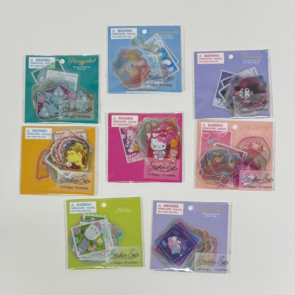 สติกเกอร์ เนื้อกระดาษและPVC 30ชิ้น ลายการ์ตูน