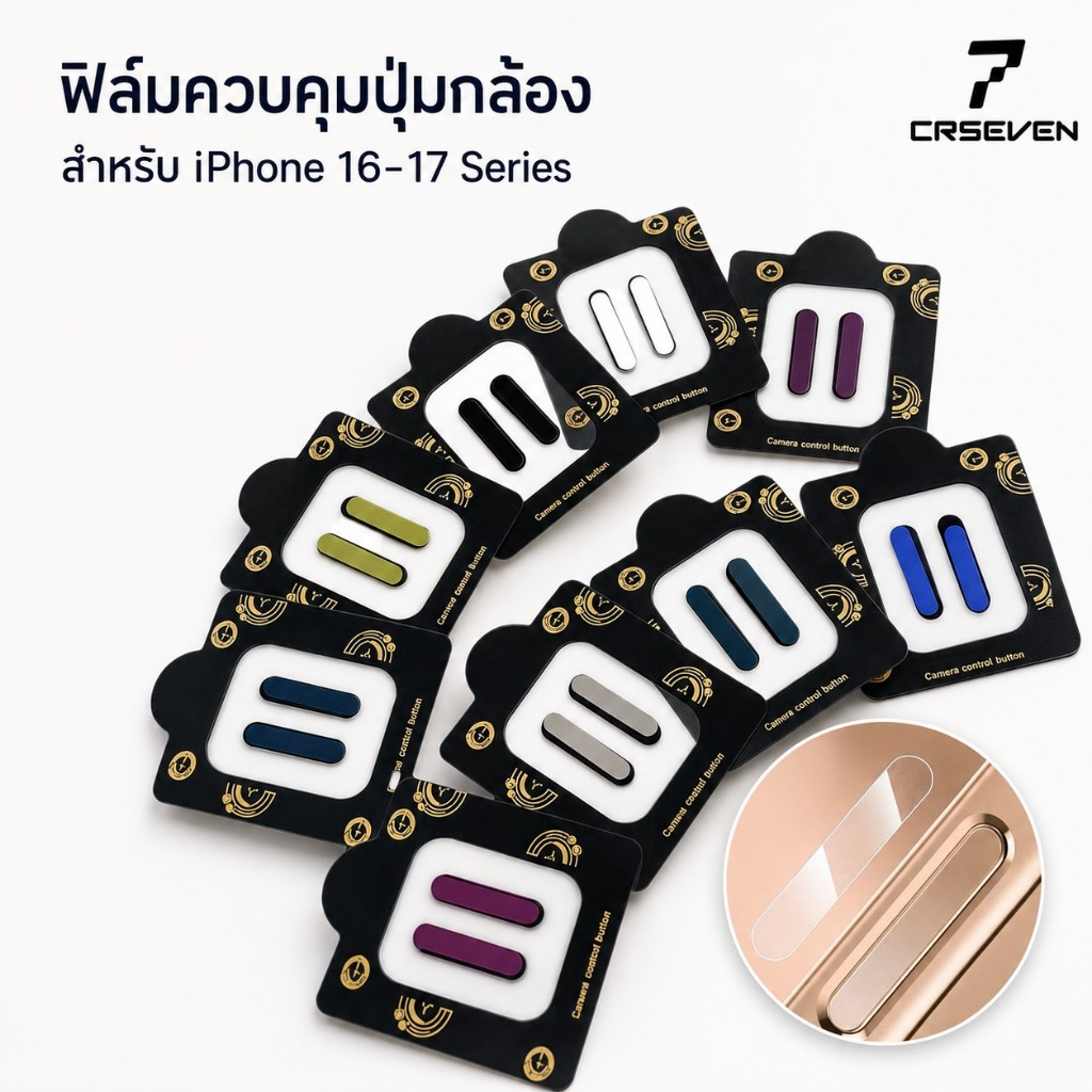 cxshop (1002) ฟิล์มกันรอยปุ่มกล้อง กันรอยขีดข่วน CAMERA Control Protection สำหรับ Iphone 16-17 Series
