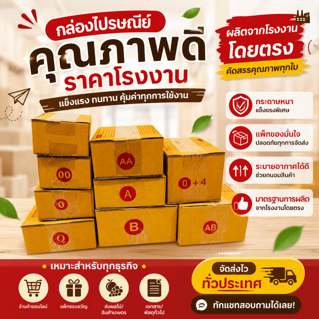 กล่องไปรษณีย์ KA เบอร์0 เบอร์00 เบอร์0+4 แพ็ค100ใบ
