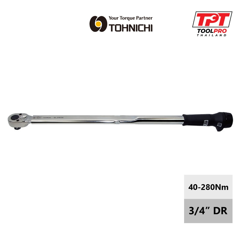 Tohnichi ประแจปอนด์ 3/4", 40-280Nm, Torque Wrench (QL280N)