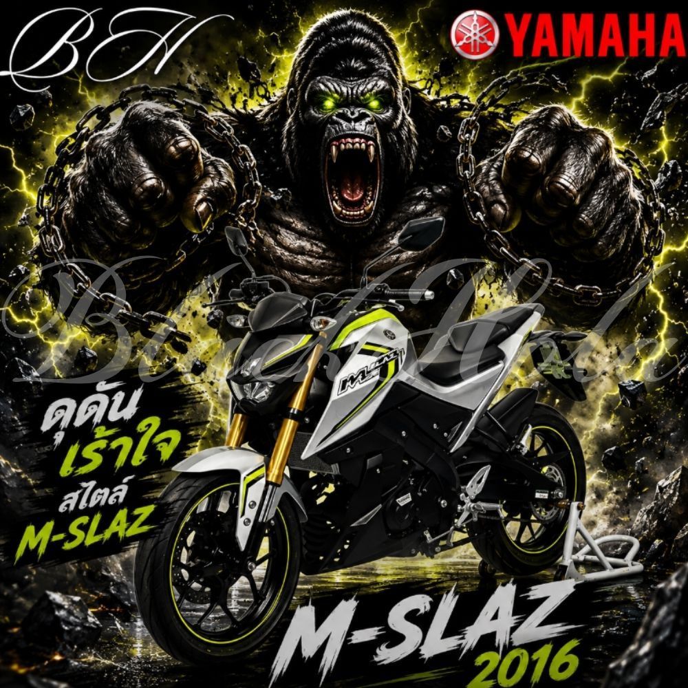 ของแท้ YAMAHA ชุดสี M-SLAZ MSLAZ  สีเทา/เขียว ปี 2016 แฟริ่ง เปลือก M-SLAZ สำหรับyamaha M-SLAZ