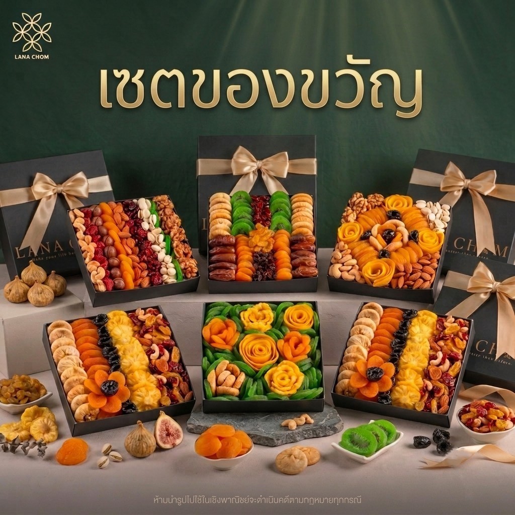 เซตของขวัญ | ผลไม้เพื่อสุขภาพ | ฟรีบริการเขียนการ์ดอวยพร [ LANA CHOM ]