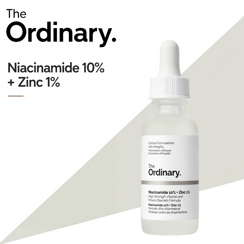 The Ordinary Niacinamide 10% + Zinc 1% 30/60ml เซรั่มคุมมัน ดูแลสิว รูขุมขนดูกระชับ ผิวเรียบเนียน กระจ่างใส สุขภาพดี