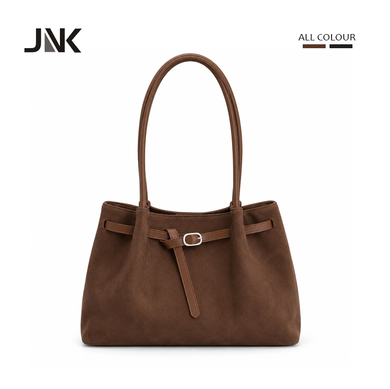 JNK #TL014 กระเป๋าถือผู้หญิงเกาหลี ทรงสวย สีคลาสสิก หนังกลับนิ่ม แมทช์ง่าย กระเป๋าใช้งานประจำวัน