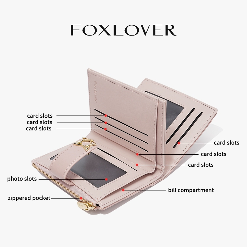 FOXLOVER محفظة نسائية قصيرة أنيقة — صورة 5
