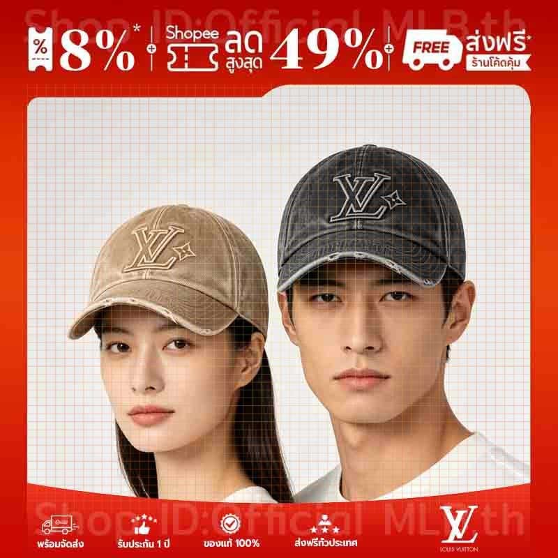 ของแท้ ดีไซน์คลาสสิกlv หมวกเบสบอล หมวกแก๊ป ยูนิเซ็กส์ สำหรับทุกเพศ Hot Sale Fashion Ball Cap