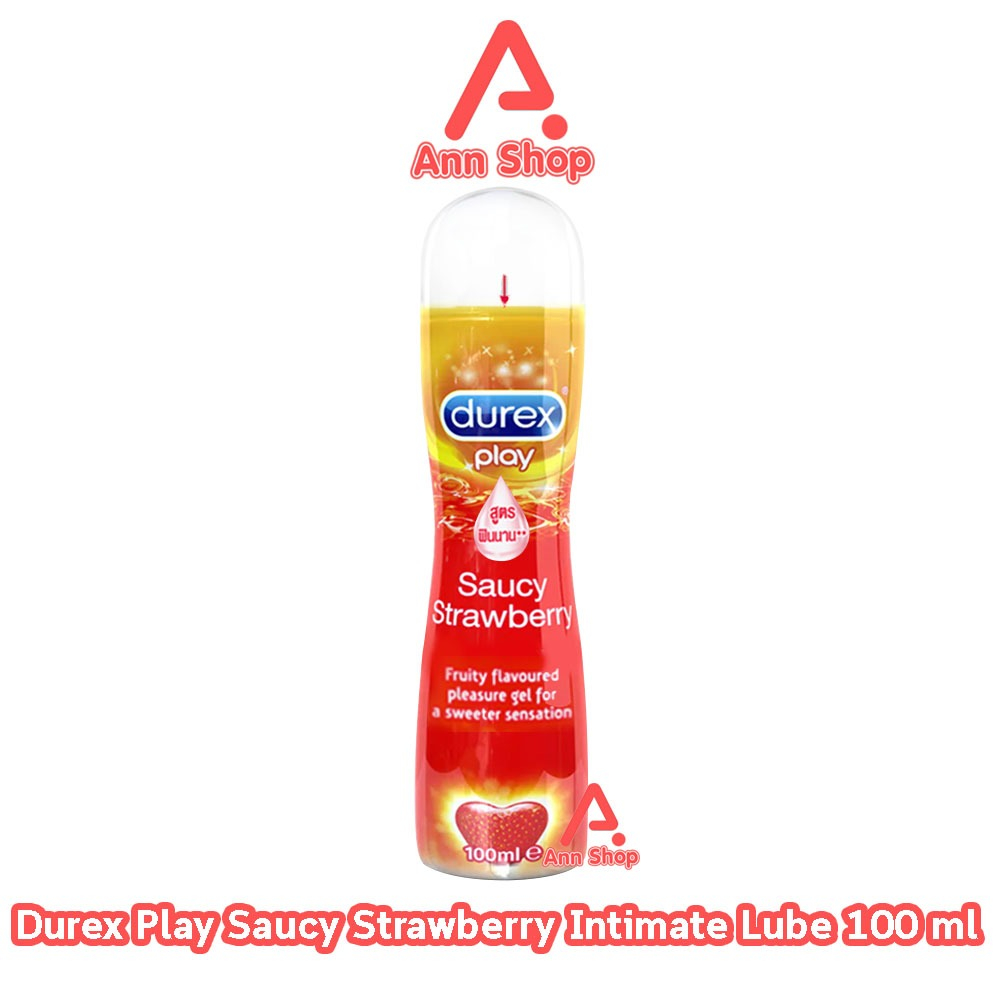 Durex Play เจลหล่อลื่น ดูเร็กซ์ เพลย์ สตรอเบอร์รี่ 100มล. [1 ขวด สีแดง] Saucy Strawberry Gel เจล