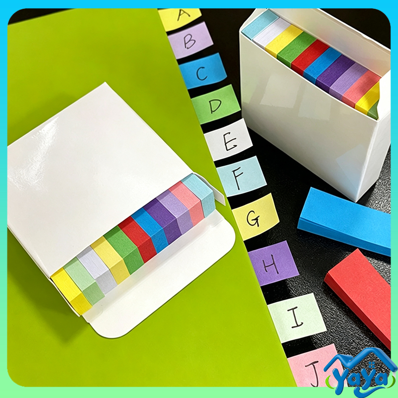 550 แผ่น แท็บดัชนี 11 สี ป้ายแยกหมวด แถบสีมินิ น่ารัก สไตล์เกาหลี สำหรับนักเรียน กระดาษโน้ตจดบันทึก คั่นหน้า