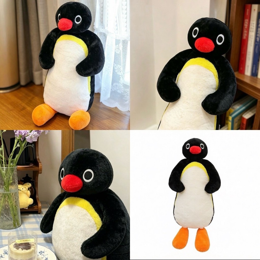 ตุ๊กตาพิงกุ ตัวใหญ่ ตุ๊กตาเพนกวิน Pingu doll plushy Penguin doll ตุ๊กตาเพนกวิน หมอนเพนกวิน ของขวัญ 23286