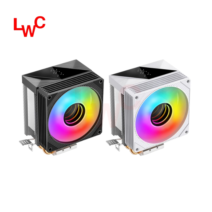 CPU COOLER KF200-DGT WHITE JUNGLE LEOPARD จำหน่ายโดย LWC พร้อมไฟ LED แสดงอุณหภูมิซีพียู สีขาว LGA / 