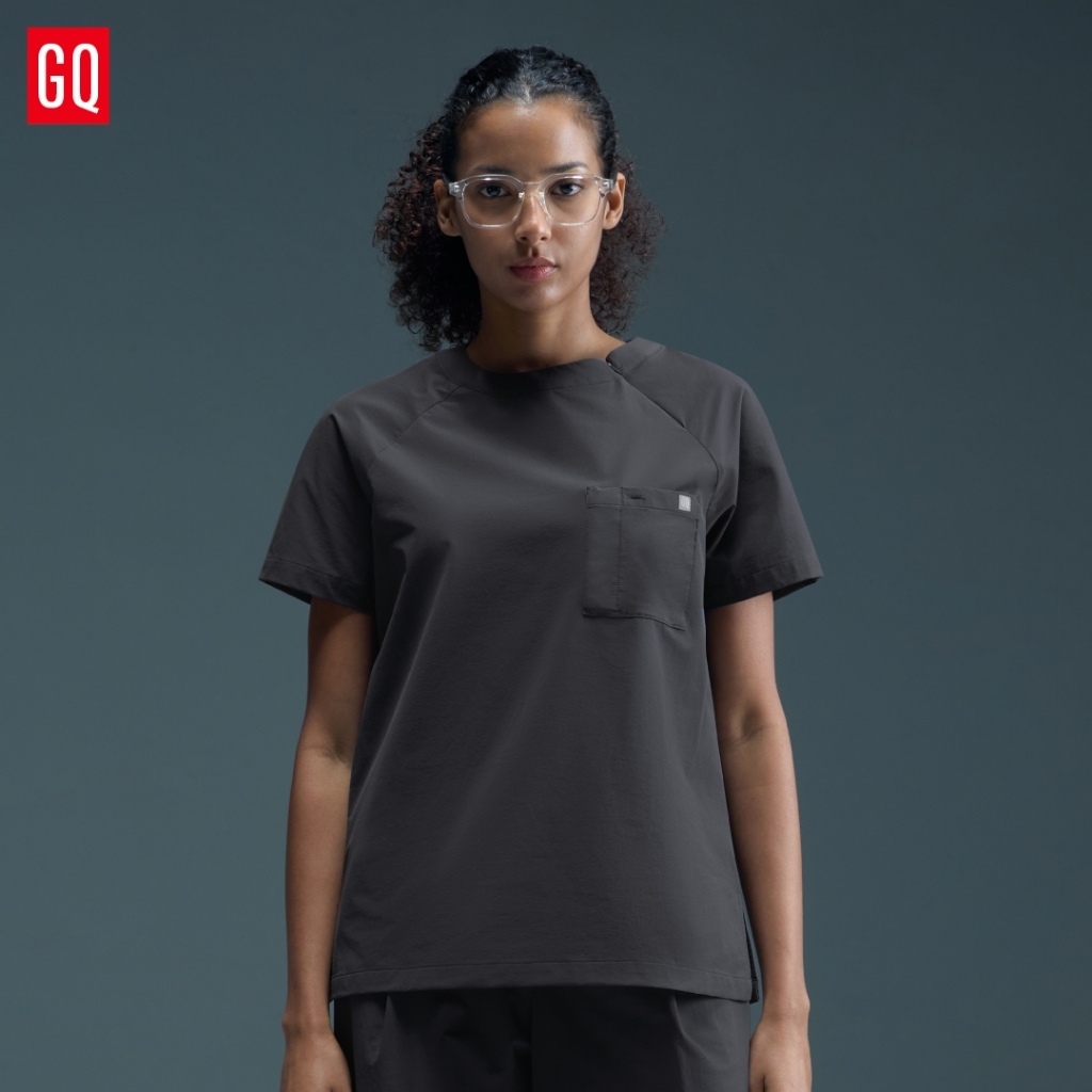 GQ Pro MED قميص سكراب نسائي بياقة دائرية (تطريز الاسم مجاناً) — صورة 5