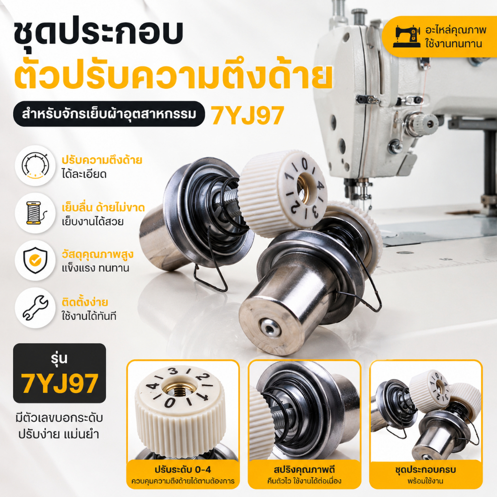 LEMO-T Juki DDL-5550/8500/555จักรเย็บผ้าอุตสาหกรรมด้ายความตึงเครียดประกอบ7YJ97