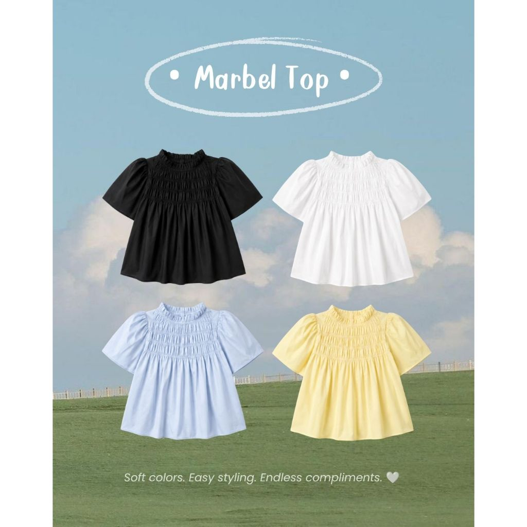 Mabel Top เสื้อขนมจีบสาวอวบ 4 สี อก 38-52"