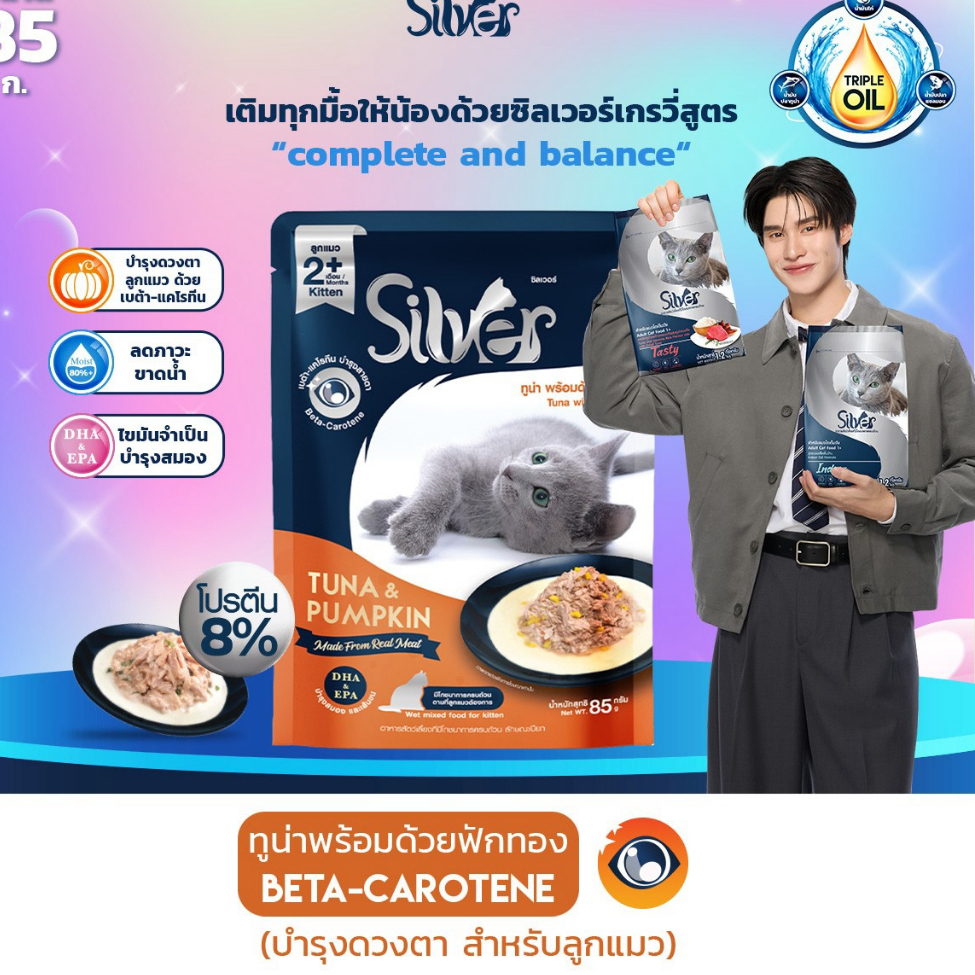 Silver Gravy طعام قطط رطب بالمرق 85 غ (24 كيس) — صورة 3