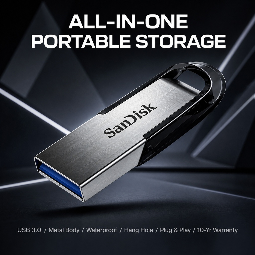 SanDisk Ultra Flair USB 3.0 16GB, 32GB, 64GB, 128GB, 256GB , 512GB , 1TB Speed / 150MB (SDCZ73) ประกัน Synnex 10ปี