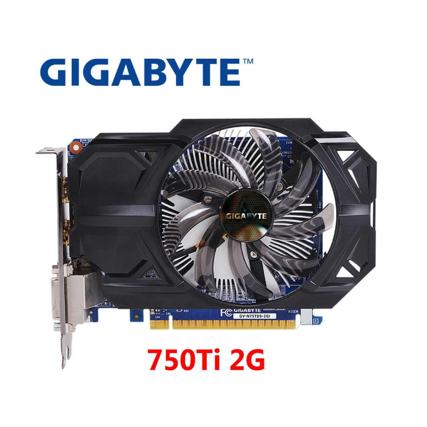 🔥เดสก์ทอป คอมพิวเตอร์  การ์ดจอ GIGABYTE GTX750Ti 2G มือสอง ถอดชิ้นส่วน พัดลมเดี่ยว