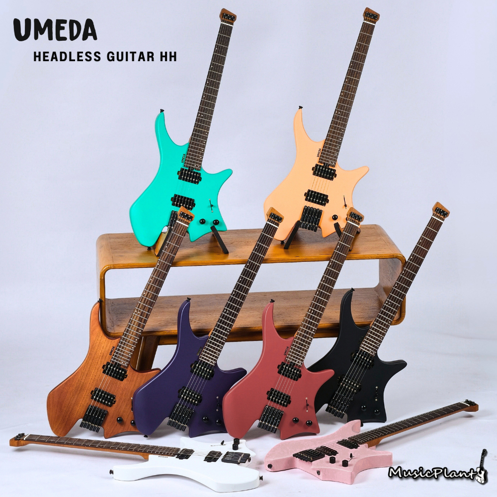 (Full SetUp) กีตาร์ไฟฟ้าหัวตัด Umeda - Headless Guitars H-H